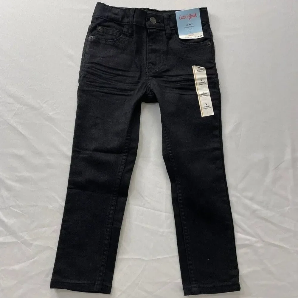 Gap Cat & Jack Boys Skinny Jeans Bundle Size 5 Blue Black Grey 4 Pairs